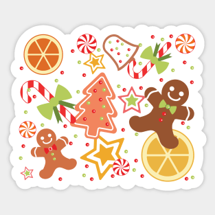 Sweet cookies pattern for sweet holidays - Christmas and New Year Sticker